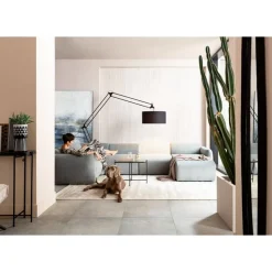 KARE Design Sofas & Couches-Lucca Ottomane Elements Grau Rechts 90Cm