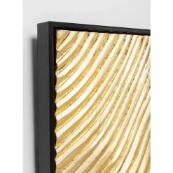 KARE Design Bilder-Objektbild Wave Gold (2/Set)