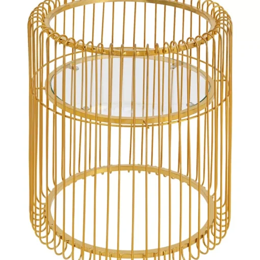 KARE Design Aufbewahrung & Ordnung-Pflanzenstander Wire Gold 44Cm