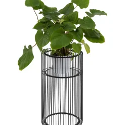 KARE Design Aufbewahrung & Ordnung-Pflanzenstander Wire Schwarz 70Cm