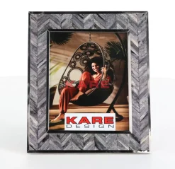 KARE Design Deko & Geschenkartikel-Rahmen Chevron Grau 20X25