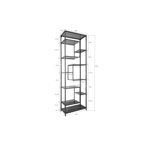 KARE Design Regale-Regal Loft Schwarz 195X60