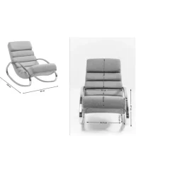 KARE Design Sessel-Schaukelsessel Manhattan Grau-Beige