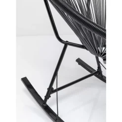 KARE Design Outdoormöbel-Schaukelstuhl Acapulco Schwarz