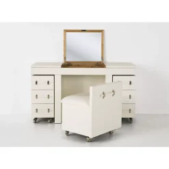 KARE Design Tische-Schminkkombination Diva Croco White