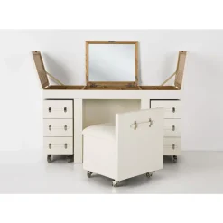 KARE Design Tische-Schminkkombination Diva Croco White