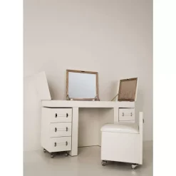 KARE Design Tische-Schminkkombination Diva Croco White