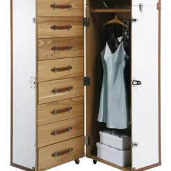 KARE Design Regale-Schrankkoffer Croco White Cosmopolitan