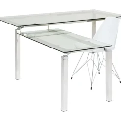 KARE Design Tische-Schreibtisch Lorenco Chrom Winkelcombi 210X180Cm