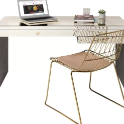 KARE Design Tische-Schreibtisch Luxury Champagne 140X60Cm