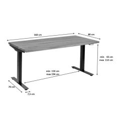 KARE Design Tische-Schreibtisch Office Symphony Eiche Schwarz 160X80