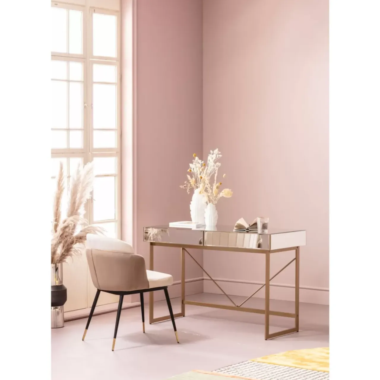 KARE Design Tische-Schreibtisch Soran Gold 120X50Cm