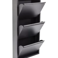 KARE Design Kleinmöbel & Sonstiges-Schuhkipper Caruso 3-Er Anthrazit
