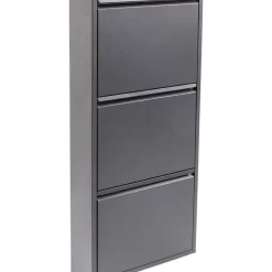 KARE Design Kleinmöbel & Sonstiges-Schuhkipper Caruso 3-Er Anthrazit (Mo)