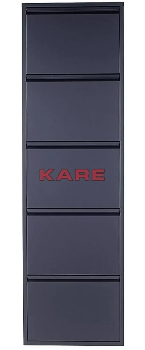 KARE Design Kleinmöbel & Sonstiges-Schuhkipper Caruso 5-Er Anthrazit