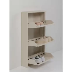 KARE Design Kleinmöbel & Sonstiges-Schuhkipper Caruso 3-Er Creme