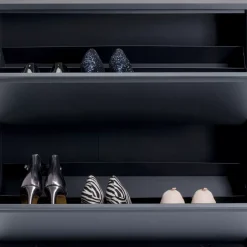 KARE Design Kleinmöbel & Sonstiges-Schuhkipper Caruso 2-Er Doppel Anthrazit