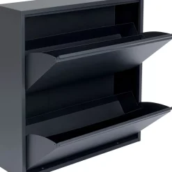 KARE Design Kleinmöbel & Sonstiges-Schuhkipper Caruso 2-Er Doppel Anthrazit