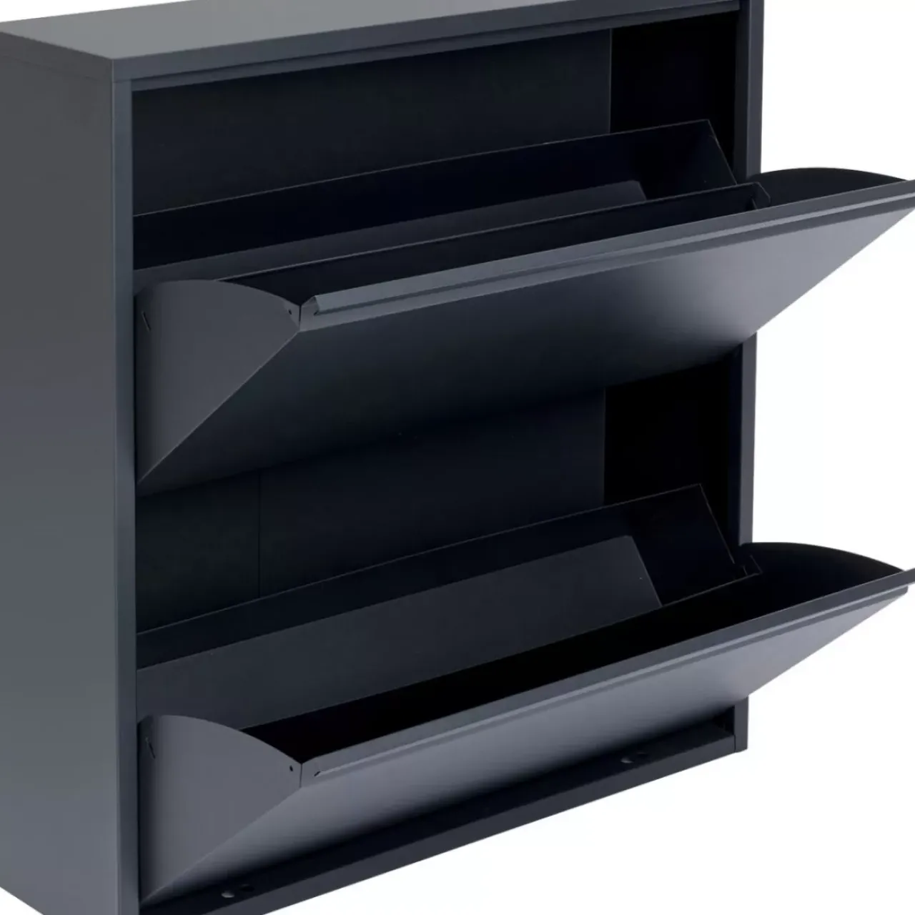 KARE Design Kleinmöbel & Sonstiges-Schuhkipper Caruso 2-Er Doppel Anthrazit