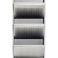 KARE Design Kleinmöbel & Sonstiges-Schuhkipper Caruso 3-Er Silber/Geflext