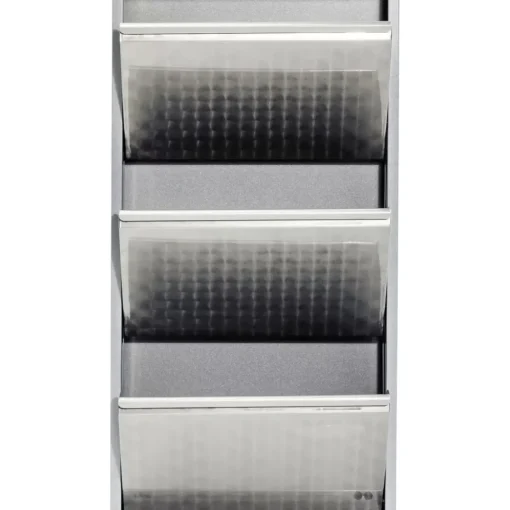 KARE Design Kleinmöbel & Sonstiges-Schuhkipper Caruso 3-Er Silber/Geflext