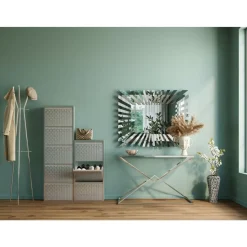 KARE Design Kleinmöbel & Sonstiges-Schuhkipper Caruso 3-Er Silber/Geflext (Mo)