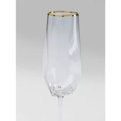 KARE Design Geschirr & Tischaccessoires-Sektglas Diamond Gold Rim