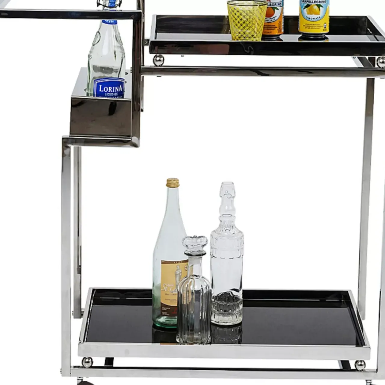 KARE Design Tische-Servierwagen Barfly Silber