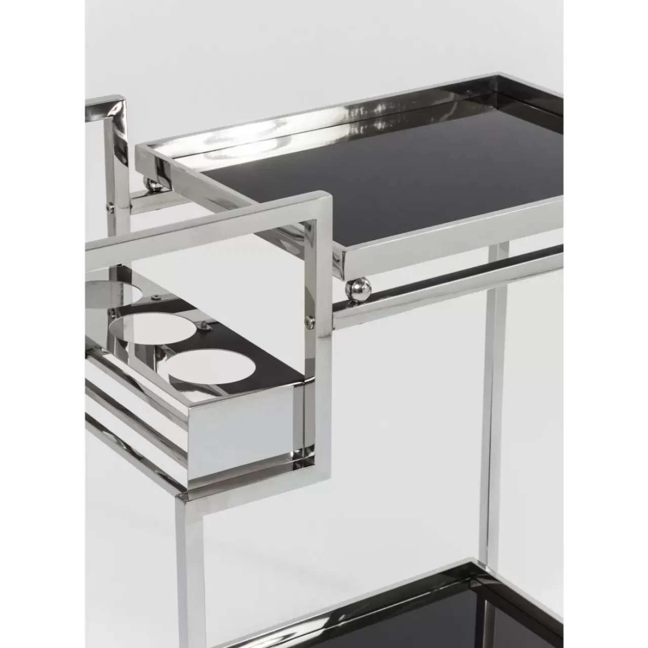 KARE Design Tische-Servierwagen Barfly Silber