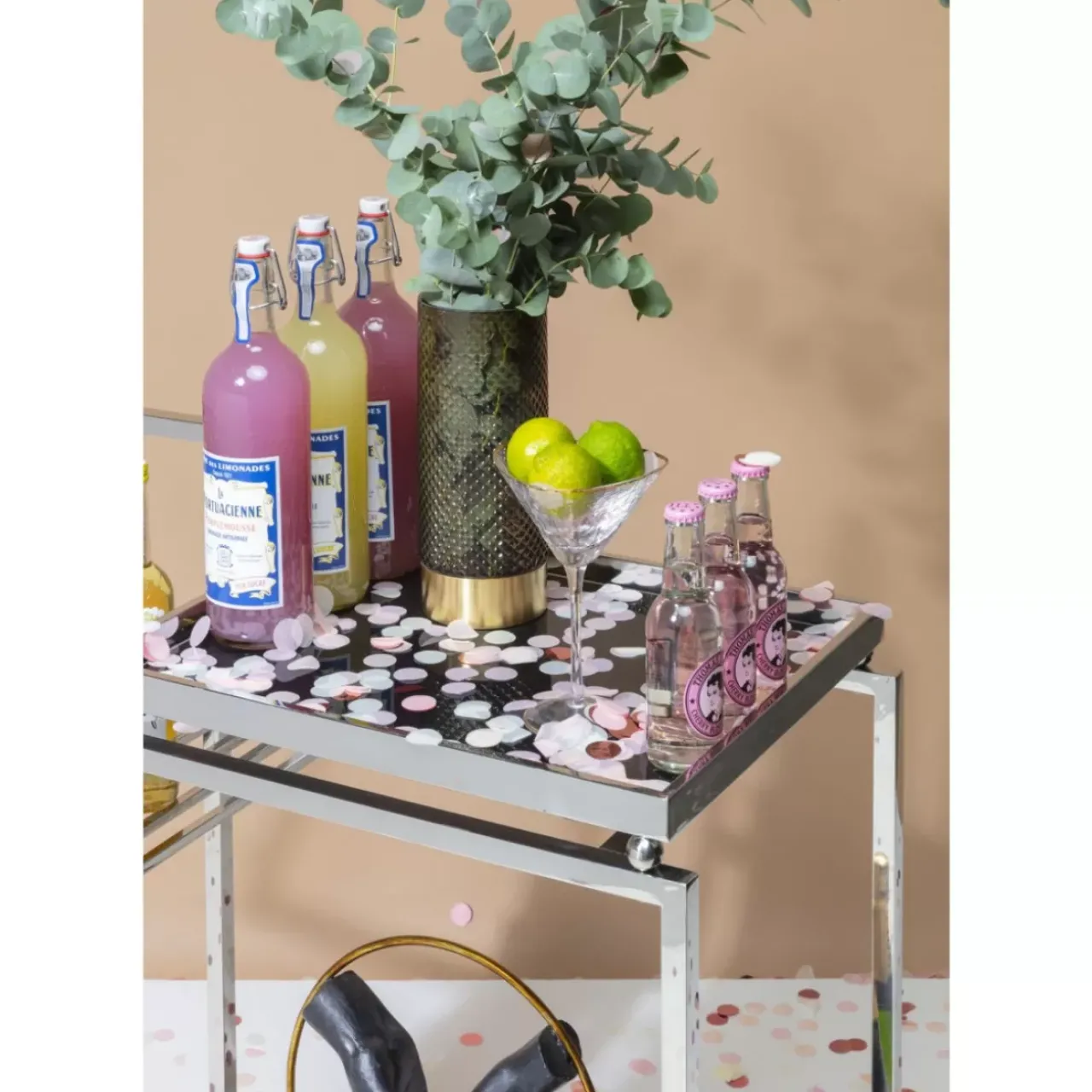 KARE Design Tische-Servierwagen Barfly Silber