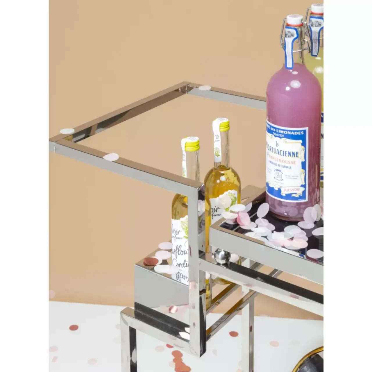 KARE Design Tische-Servierwagen Barfly Silber