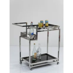 KARE Design Tische-Servierwagen Barfly Silber