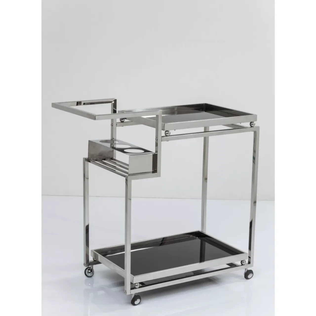 KARE Design Tische-Servierwagen Barfly Silber