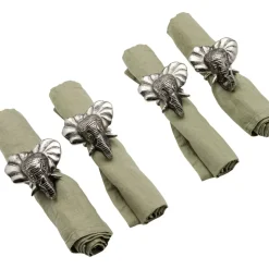 KARE Design Geschirr & Tischaccessoires-Serviettenring Happy Elephants (4/Set)