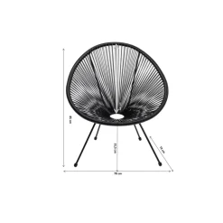 KARE Design Outdoormöbel-Sessel Acapulco Schwarz