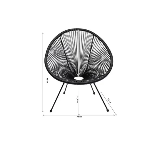 KARE Design Outdoormöbel-Sessel Acapulco Turkis