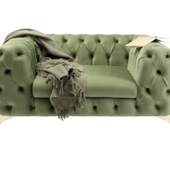 KARE Design Sessel-Sessel Bellissima Velvet Grun 120Cm