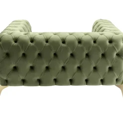 KARE Design Sessel-Sessel Bellissima Velvet Grun 120Cm