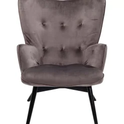 KARE Design Sessel-Sessel Black Vicky Velvet Grau