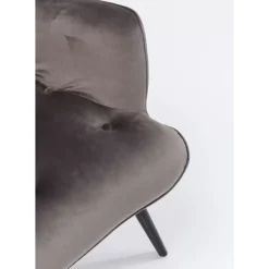 KARE Design Sessel-Sessel Black Vicky Velvet Grau