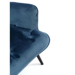 KARE Design Sessel-Sessel Black Vicky Velvet Petrol