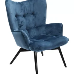 KARE Design Sessel-Sessel Black Vicky Velvet Petrol