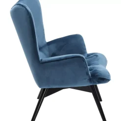 KARE Design Sessel-Sessel Black Vicky Velvet Petrol