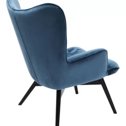 KARE Design Sessel-Sessel Black Vicky Velvet Petrol