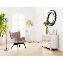 KARE Design Sessel-Sessel Black Vicky Velvet Rose