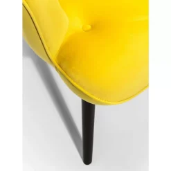 KARE Design Sessel-Sessel Black Vicky Velvet Yellow