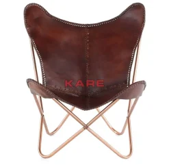 KARE Design Sessel-Sessel Butterfly Braun