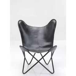 KARE Design Sessel-Sessel California Leder Schwarz