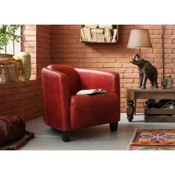 KARE Design Sessel-Sessel Cigar Lounge Red