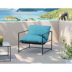 KARE Design Outdoormöbel-Sessel Cuby Garden Blau